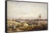 View of Paris from Chaillot Hill, 1833-Silvestro Lega-Framed Stretched Canvas