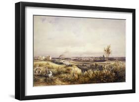 View of Paris from Chaillot Hill, 1833-Silvestro Lega-Framed Giclee Print