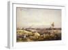 View of Paris from Chaillot Hill, 1833-Silvestro Lega-Framed Giclee Print