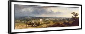 View of Paris from Montmartre, 1829 (Oil on Canvas)-George Arnald-Framed Giclee Print