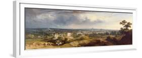 View of Paris from Montmartre, 1829 (Oil on Canvas)-George Arnald-Framed Giclee Print