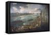 View of Paris from the Quai De La Rapee-Pieter Bruegel the Elder-Framed Stretched Canvas