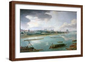 View of Paris from the Quai De La Rapee-Pierre-Denis Martin-Framed Giclee Print