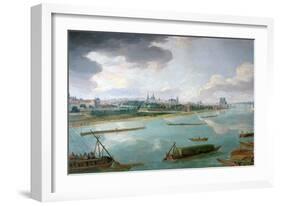 View of Paris from the Quai De La Rapee-Pierre-Denis Martin-Framed Giclee Print