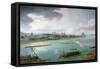 View of Paris from the Quai De La Rapee-Pierre-Denis Martin-Framed Stretched Canvas