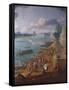 View of Paris from the Quai De La Rapee-Pierre-Denis Martin-Framed Stretched Canvas