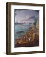 View of Paris from the Quai De La Rapee-Pierre-Denis Martin-Framed Giclee Print