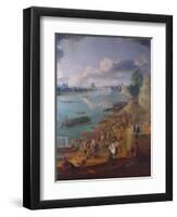 View of Paris from the Quai De La Rapee-Pierre-Denis Martin-Framed Giclee Print