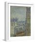 View of Paris from Theo's apartment in the rue Lepic, 1887 by Vincent Van Gogh-Vincent van Gogh-Framed Giclee Print