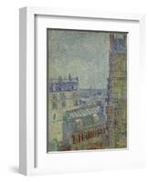 View of Paris from Theo's apartment in the rue Lepic, 1887 by Vincent Van Gogh-Vincent van Gogh-Framed Giclee Print