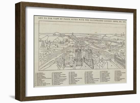 View of Paris, Given with the Illustrated London News-null-Framed Giclee Print