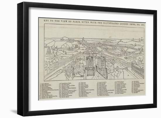 View of Paris, Given with the Illustrated London News-null-Framed Giclee Print