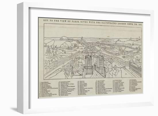 View of Paris, Given with the Illustrated London News-null-Framed Giclee Print