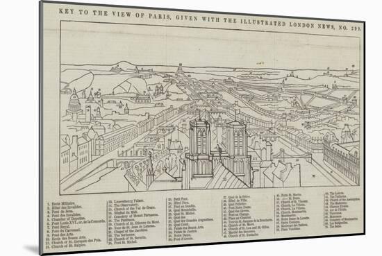 View of Paris, Given with the Illustrated London News-null-Mounted Giclee Print