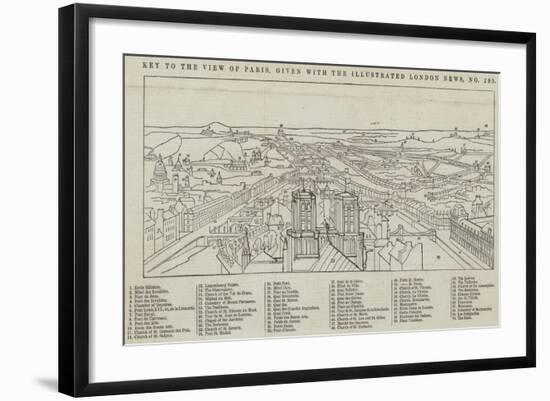 View of Paris, Given with the Illustrated London News-null-Framed Giclee Print