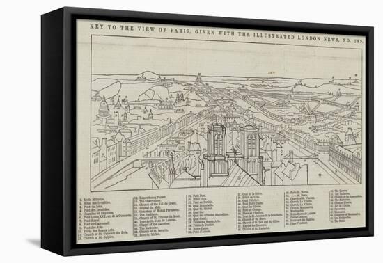 View of Paris, Given with the Illustrated London News-null-Framed Stretched Canvas