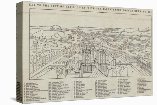 View of Paris, Given with the Illustrated London News-null-Stretched Canvas