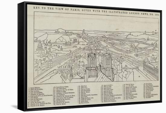 View of Paris, Given with the Illustrated London News-null-Framed Stretched Canvas