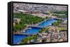 View of Paris, Pont Alexandre Iii and Place De La Concorde from the Eiffel Tower-kavalenkava volha-Framed Stretched Canvas