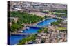 View of Paris, Pont Alexandre Iii and Place De La Concorde from the Eiffel Tower-kavalenkava volha-Stretched Canvas