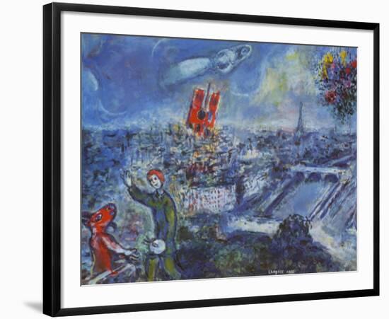 View of Paris-Marc Chagall-Framed Art Print