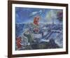 View of Paris-Marc Chagall-Framed Art Print