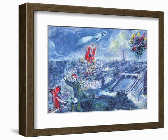 View of Paris-Marc Chagall-Framed Art Print