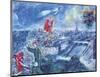 View of Paris-Marc Chagall-Mounted Art Print