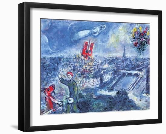 View of Paris-Marc Chagall-Framed Art Print