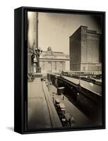 View of Park Avenue and 42nd Street, 1920-Byron Company-Framed Stretched Canvas