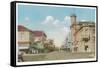 View of Park Street - Alameda, CA-Lantern Press-Framed Stretched Canvas