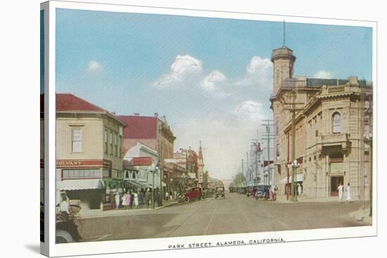 View of Park Street - Alameda, CA-Lantern Press-Stretched Canvas