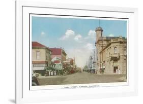 View of Park Street - Alameda, CA-Lantern Press-Framed Art Print