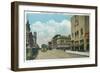 View of Park Street, Street Car - Alameda, CA-Lantern Press-Framed Art Print