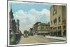 View of Park Street, Street Car - Alameda, CA-Lantern Press-Mounted Art Print