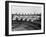 View of Parked Passenger Trains-null-Framed Photographic Print