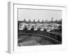 View of Parked Passenger Trains-null-Framed Photographic Print