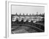 View of Parked Passenger Trains-null-Framed Photographic Print