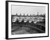 View of Parked Passenger Trains-null-Framed Photographic Print