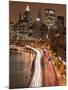 View of Parkway, East River with Lower Manhattan Skyline in Distance, Brooklyn, New York, Usa-Paul Souders-Mounted Photographic Print