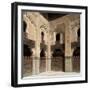 View of Part of Cloister and Courtyard of Bou Inania Madrasa, Fes, Morocco-null-Framed Photographic Print