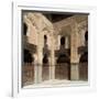 View of Part of Cloister and Courtyard of Bou Inania Madrasa, Fes, Morocco-null-Framed Photographic Print