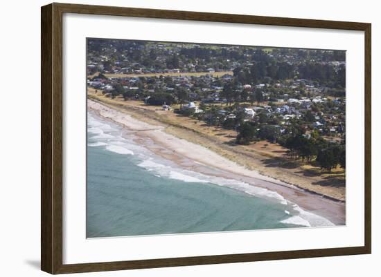 View of Pauanui Beach, Tairua, Coromandel Peninsula, Waikato, North Island, New Zealand, Pacific-Ian Trower-Framed Photographic Print