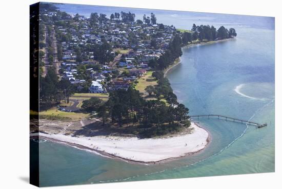 View of Pauanui, Tairua, Coromandel Peninsula, Waikato, North Island, New Zealand, Pacific-Ian-Stretched Canvas