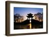 View of Pavilion in Sunset,Summer Palace of Beijing,China.-Liang Zhang-Framed Photographic Print