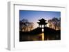 View of Pavilion in Sunset,Summer Palace of Beijing,China.-Liang Zhang-Framed Photographic Print