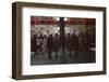 View of Pedestrians Reflected in the Glass of the Hotel York on 7th Ave, New York, New York, 1960-Walter Sanders-Framed Photographic Print