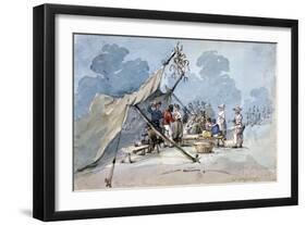 View of People Attending Peckham Fair, London, C1820-George Shepherd-Framed Giclee Print