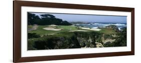 View of People Playing Golf at a Golf Course, Cypress Point Club, Pebble Beach, California, USA-null-Framed Photographic Print