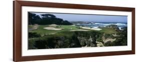 View of People Playing Golf at a Golf Course, Cypress Point Club, Pebble Beach, California, USA-null-Framed Photographic Print